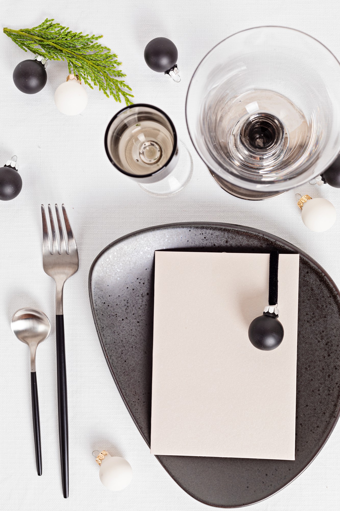 Finished menu tasting setup